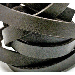 Leisure-Beads - 1m schwarzbraunes PU-Lederband 8mm x 1,5mm - Schmuckzubehör