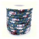 4,5m geblümtes petrol Schmuckband 6mm Stärke 4mm auf Rolle für Armband und Wickelarmband - Schmuckzubehör Schmuckband