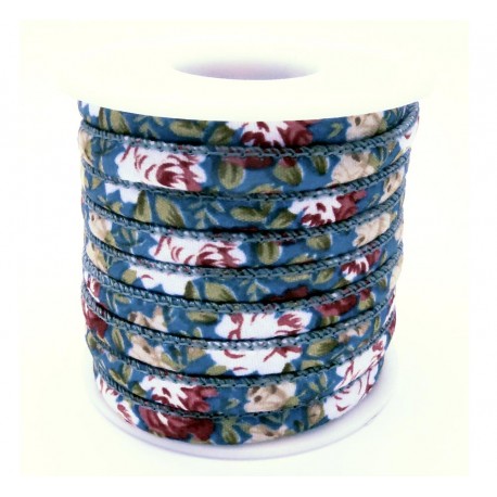 Leisure-Beads - 4,5m geblümtes petrol Schmuckband 6mm x 4mm auf Rolle für Armband und Wickelarmband - Schmuckzubehör Schmuckband