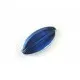 Blaue Fensterperle 18x10x5mm oval Silberrahmen - Leisure-Beads DIY