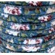 20cm geblümtes petrol Schmuckband 6mm Stärke 4mm für Armband und Wickelarmband - Schmuckzubehör Schmuckband - Leisure-Beads DIY