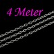 4m silberfarbene Kette 3x4,6x0,9mm silberfarbene Schmuckkette Gliederkette - Schmuckzubehör