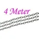 4m gunmetal Kette 3x4,6x0,9mm gunmetal Gliederkette Schmuckkette Ketten selber machen - Schmuckzubehör - Leisure-Beads DIY