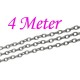 4m gunmetal Kette 3x4,6x0,9mm gunmetal Gliederkette Schmuckkette Ketten selber machen - Schmuckzubehör