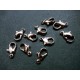 10x rose goldfarben Karabinerhaken 12mm rosegoldfarben glatt Schmuckverschluss - Rose Gold Schmuckzubehör