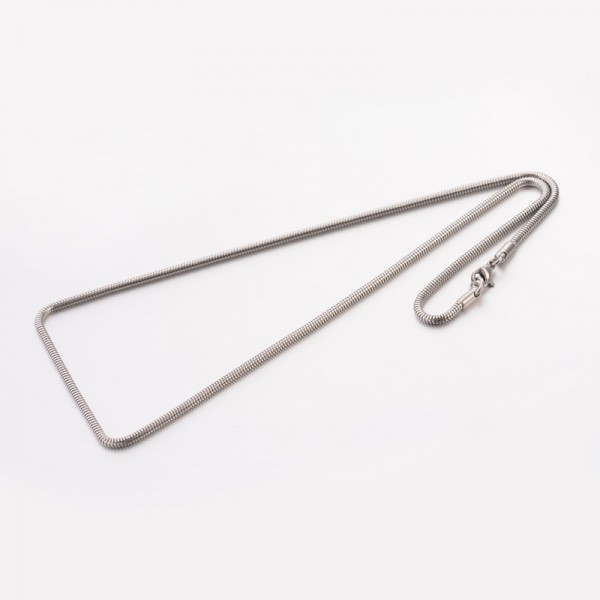 1x Edelstahl Halskette 50cm 2,4mm x Schlangenkette - Schmuckzubehör - Leisure-Beads DIY