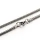 1x Edelstahl Halskette ca. 50cm Stärke 2,4mm Schlangenkette aus Edelstahl - Schmuckzubehör Schmuckkette - Leisure-Beads DIY