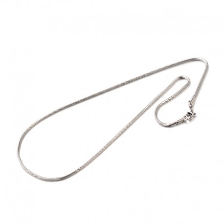 Leisure-Beads - 1x Edelstahl Kette Halskette 44cm x 2mm Schlangenkette - Schmuckzubehör