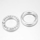 1x runder hellsilber Strass Ringverschluss ca. 24x4mm platinfarbener Karabinerhaken - Schmuckzubehör