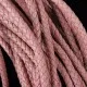 1m rosa PU-Lederkordel 6mm Kunstlederband für Lederarmband geflochten - Schmuckzubehör - Leisure-Beads DIY