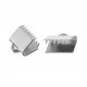 2x Edelstahl Bandklemm 10mm silberfarbene Bandklemmen - Schmuckzubehör