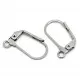 2 Stück / 1 Paar Edelstahl Ohrfedern ca. 18x10mm silberfarben - Edelstahl Schmuckzubehör Ohrringe selber machen - Leisure-Beads DIY