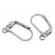 2x Edelstahl Brisuren 18x10mm silberfarben Ohrringe - Schmuckzubehör Ohrringe selber machen