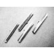 4x hellsilberfarben 40mm Bandklemme Bandverbinder - Schmuckzubehör Bandklemme 40mm