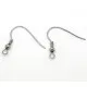 6 Stück / 3 Paar Edelstahl Ohrfedern ca. 21x23mm silberfarben mit Stopper - Edelstahl Schmuckzubehör Ohrringe selber machen - Leisure-Beads DIY