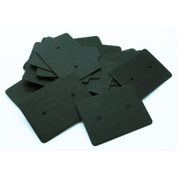 20 matte schwarze Schmuckkarten 35x25mm Papier ohne Schrift Schmuck Display Ohrstecker - Schmuckzubehör