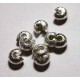 10 silber Stardust Kaschierperlen 4x5mm silberfarbene Stardust Cover Crimp Perlen - Schmuckzubehör
