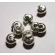 10 silber Stardust Kaschierperlen 4x5mm silberfarbene Stardust Cover Crimp Perlen - Schmuckzubehör - Leisure-Beads DIY