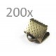 200x bronze Bandklemme 8mm bronzefarbene Bandklemmen - bronze Schmuckzubehör