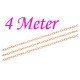 4m rosegoldfarbene Gliederkette 3x4,6x0,9mm Schmuckkette - Schmuckzubehör