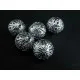 5x filigrane Metallperlen 12mm silberfarben Kugel Spacer - Leisure-Beads DIY