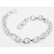 Hellsilber Armband stufenlos bis 20cm platinfarbenes Gliederarmband Bettelarmband aus Metall - Schmuckzubehör