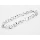 Hellsilber Armband stufenlos bis 20cm platinfarbenes Gliederarmband Bettelarmband aus Metall - Schmuckzubehör