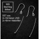 2x 925 Sterling Silber Ohrfedern + 40mm Nietstiften mit Stopper - Schmuckzubehör aus 925 Silber