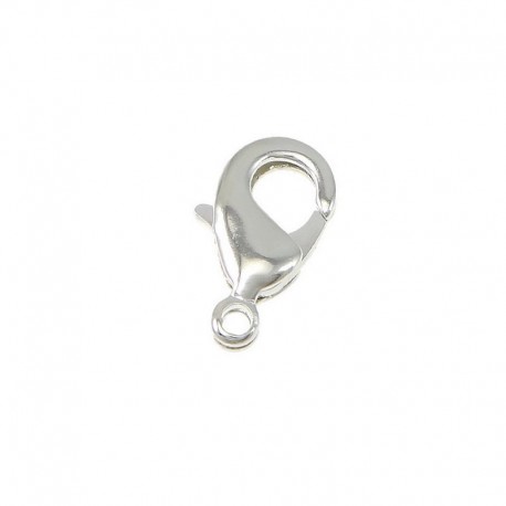 Leisure-Beads - 10x Karabinerhaken 10mm hellsilberfarben - Schmuckzubehör