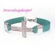 1x silber Strass Kreuz Kettenverbinder 41x24mm Kruzifix Ketten Zwischenstück silberfarben - Schmuckzubehör Schmuckverbinder - Leisure-Beads DIY