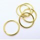 5x goldfarbener Biegering 20mm x 2mm Binderinge - Schmuckzubehör Bindering