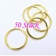 50x goldfarben Biegering 20mm x 2mm Bindering - Schmuckzubehör