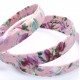 20cm geblümtes rosa Schmuckband 10mm Stärke 2mm für Armband und Wickelarmband - Schmuckzubehör Schmuckband