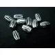10x Tube silberfarben 6x3mm Metallperlen Spacer - Schmuckzubehör Metallperle - Leisure-Beads DIY
