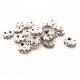 25x hellsilber Strass Rondelle 8mm runde platinfarbene Strassrondelle - Schmuckzubehör Rondell