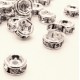 30x hellsilber Strass Rondelle 5mm runde platinfarbene Strassrondelle - Schmuckzubehör Rondell