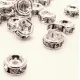 30x hellsilber Strass Rondelle 5mm runde platinfarbene Strassrondelle - Schmuckzubehör Rondell - Leisure-Beads DIY