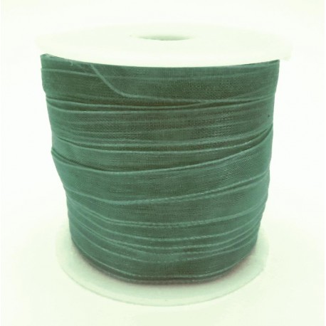 Leisure-Beads - 45m flaschengrünes Organzaband Breite 6mm für Halsband und Wickelarmbänder - Schmuckzubehör Organzaband