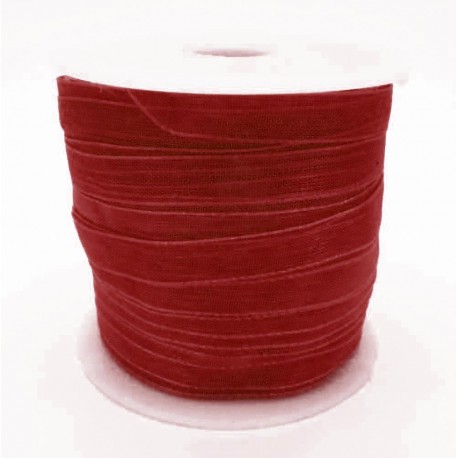 Leisure-Beads - 45m weinrotes Organzaband Breite 6mm für Halsband und Wickelarmbänder - Schmuckzubehör Organzaband