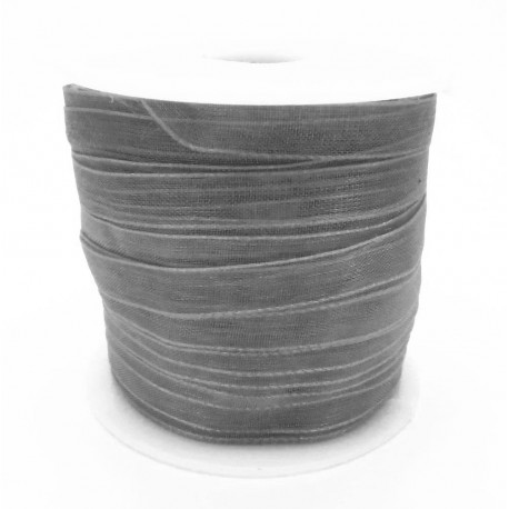 Leisure-Beads - 45m dunkelgraues Organzaband Breite 6mm für Halsband und Wickelarmbänder - Schmuckzubehör Organzaband