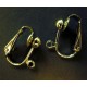 2 Stück goldfarbene Ohrclips 17x14x7,6mm goldfarben - Schmuckzubehör zum Ohrclips selbermachen
