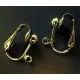 2 Stück goldfarbene Ohrclips 17x14x7,6mm goldfarben - Schmuckzubehör zum Ohrclips selbermachen - Leisure-Beads DIY