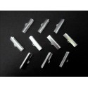 10x Bandklemme 25mm hellsilberfarben Bandverbinder - Schmuckzubehör