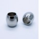 1x Edelstahl Perle 10x10mm Loch 6mm Olive silberfarben Spacer Metallperle - Schmuckzubehör