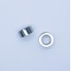 1x Edelstahl Perle 9x4mm Loch 6mm Donut silber Spacer Metallperle - Edelstahl Schmuckzubehör