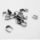 10x Edelstahl Collierschlaufe 8x3,5mm silber Anhängerhaken silberfarben - Schmuckzubehör Collierschlaufe - Leisure-Beads DIY