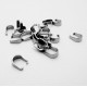 10x Edelstahl Collierschlaufe 8x3,5mm silberfarben Anhängerhaken silberfarben - Schmuckzubehör Collierschlaufe