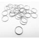 500x Spaltring 12mm rund silber kleiner Schlüsselring - Schmuckzubehör Spaltring