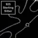 1x 925 Sterling Silber Halskette ca. 44,5cm Stärke 1,5mm Echtsilber Gliederkette mit Karabinerhaken - Schmuckzubehör - Leisure-Beads DIY