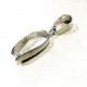 1x silber Collierschlaufe 27x7x4mm Anhängerhaken in silber - Schmuckzubehör Collierschlaufe
